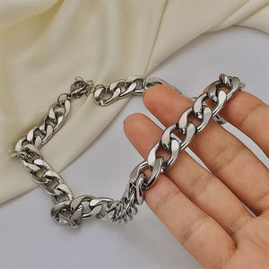 Collar cubano de acero de titanio, collar de hombre, collar de Hop Hip, cadena de suéter, fabricación de joyas DIY - Product Image 2