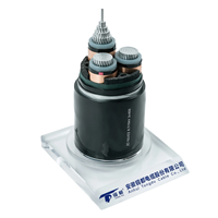 Câble de moyenne tension 8,7/15 kV ZC-YJLV22 3x400mm² en alliage d'aluminium à terres rares, isolé XLPE, blindé à bande d'acier pour l'extension des réseaux