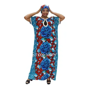 アフリカの服新しいアフリカのキテンジドレスデザインルーズドレス調節可能なアフリカの製品カフタン