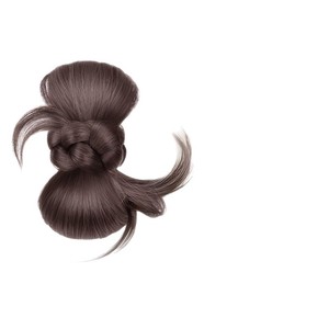 Peluca de moño con clip para mujer, cabello realista, cola de caballo baja, estilo antiguo, moño trenzado, fibra resistente al calor, hecha a mano - Product Image 2