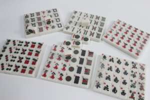 In Stock 166 Tiles Durable Melamine American <b>Mahjong</b> <b>Set</b> Printed Western Mah Jongg - Product Image 5