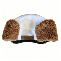 Casquette d'hiver en velours côtelé bicolore, avec logo brodé personnalisé, doublure en fausse fourrure, cache-oreilles, vente en gros, OEM ODM disponible