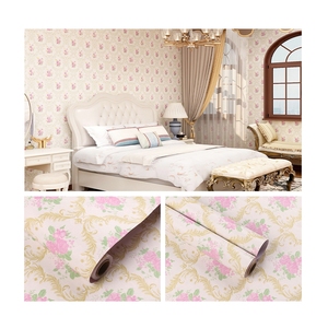 Commercio all'ingrosso della fabbrica 45cm di larghezza PVC carta da parati moderna autoadesiva fiore impermeabile Anti-statica carta da parete a prova di umidità adesivo - Product Image 2