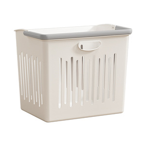 Laundry <b>Basket</b> <b>Large</b> Capacity Hollowed Out Rectangle White Gray Bathroom Storage Organizing Multi Functional Standing Type - Product Image 3