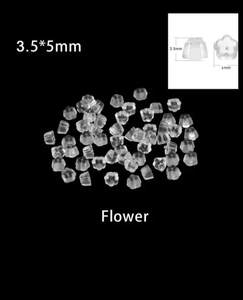 Pendientes de goma de silicona suave y transparente, tapón de flor de seguridad, tapón de oreja bloqueado para fabricación de joyas DIY, <span class=keywords><strong>5mm</strong></span>, 1000 Uds. - Product Image 5