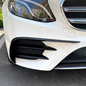 Mercedes-Benz E-Class W213 Front Bumper Canard Carbon Fiber Texture 2016-2020 E200 260 300 AMG Style Modification - Product Image 2