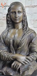Fábrica personalizada fundición cobre latón escultura metal bronce <span class=keywords><strong>Mona</strong></span> Lisa busto - Product Image 5