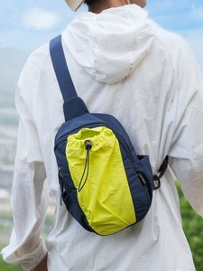 Sac banane unisexe léger et tendance pour activités de plein air, sport, cyclisme, randonnée, avec compartiment pour bouteille, usage quotidien, color block - Product Image 5