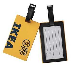 Étiquette de bagage en PVC personnalisée, tendance et créative, porte-clés promotionnel vierge et mousqueton avec logo – Vente en gros - Product Image 1