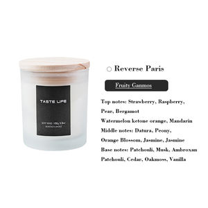 Bougie de cire de soja de luxe faite à la main 7080 couverture en bois de verre dépoli transparent aromathérapie barres de vanille pour les vacances sans fumée - Product Image 6