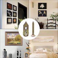 Cheville d'expansion en acier au carbone zingué pour cloison sèche, robuste, sans perçage mural, pour accrocher des cadres photo et des supports TV