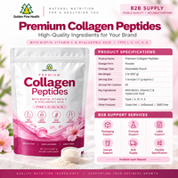 Poudre de peptides de collagène marin végétal en vrac, de qualité alimentaire, certifiée Halal, pour adultes, pour l'éclat de la peau et la beauté (OEM)