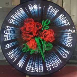 Prix d'usine en gros 3d miroir mural <span class=keywords><strong>comics</strong></span> enseigne lumineuse enseigne lumineuse miroir infini néon facile à installer enseigne lumineuse en verre - Product Image 5