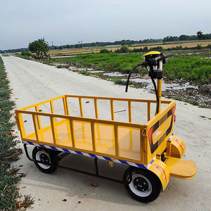 कृषि के लिए 1000 किलोग्राम इलेक्ट्रिक फ्लैटबेड कार्गो ट्रॉली गाड़ी ओम कस्टमाइजेशन सपोर्ट के साथ रिडेबल वेयरहाउस प्लेटफॉर्म कार्ट - Product Image 2