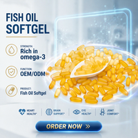 Capsules d'huile de poisson pure à haute teneur en DHA Oméga-3, certifiées GMP, complément alimentaire en vrac, directement de l'usine