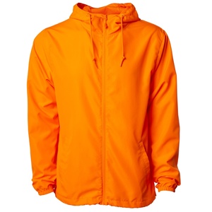 Veste coupe-vent pour homme personnalisée, sans motif, pour l'automne, avec broderie 3D, capuche, légère, résistante à l'eau, fermeture éclair - Product Image 3