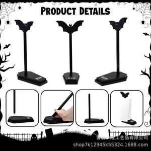 Portarrollos de Papel con Forma de Murciélago Negro, Estilo Gótico de Madera, Accesorio Independiente para Cocina y Baño - Product Image 5