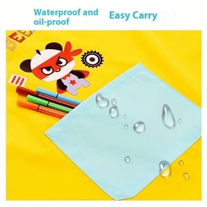 Nouvel ensemble tablier imprimé trois pièces pour enfants, vêtements de peinture pour bébés de maternelle, imperméables et anti-salissures pour la cuisine et les tâches ménagères - Product Image 4
