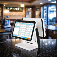 Système de point de vente à double écran, PC intelligent POS tout-en-un, écran tactile Windows Android, modèle S01, garantie 1 an pour la vente au détail