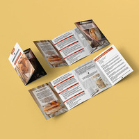Service d'impression de prospectus personnalisés, vente en gros, impression de brochures pliées en trois, finition brillante ou mate, prix direct usine