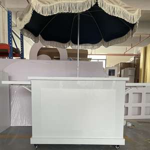 2025 nouveau Design fête d'anniversaire cérémonie décoration chariot à bonbons avec roues pliable Dessert chariot affichage avec roues et <span class=keywords><strong>parapluie</strong></span> - Product Image 2