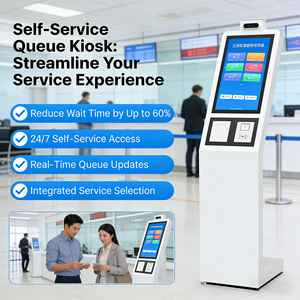 Kiosque de gestion de file d'attente en libre-service avec écran tactile capacitif personnalisable de 17-21,5-43 pouces et imprimante de tickets pour banque/hôpital - Product Image 2