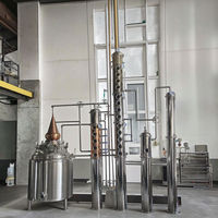 Colonne de fractionnement à grande capacité 500L en cuivre, condenseur SUS304, chaudière de distillation continue personnalisée CE, vente en gros