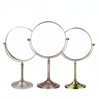 Haute qualité personnalisé 360 Degrés Maquillage Grossissant 1x2x Hôtel Salle De Bains Miroir Cosmétique Double Face Table Debout Miroirs