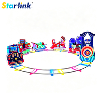 Train électrique commercial pour enfants sur rail, mini-attraction de montagnes russes à piles pour parcs d'attractions et centres commerciaux Starlink >500kg