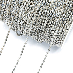 2m/dải/túi 1.5 <span class=keywords><strong>2.4</strong></span> 3.5mm kim loại bóng hạt chuỗi phát hiện số lượng lớn kettingen Chuỗi vòng cổ để làm đồ trang sức phụ kiện tự làm Y3 - Product Image 3