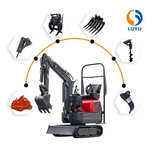 Chinese Famous Brand Multi-Functional Hydraulic Mini Excavator 1Ton LY10