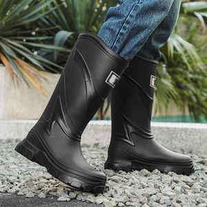 รองเท้าตกปลาแบบกันน้ำกันลื่นพื้นหนาทนทานต่อการสึกหรอ รองเท้าบูทยาง PVC แฟชั่นสำหรับผู้ชาย - Product Image 6