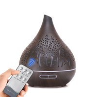 Humidificateur à ultrasons à motif de gazon et grain de bois, diffuseur d'huiles essentielles, lampe à changement de couleur pour la décoration intérieure