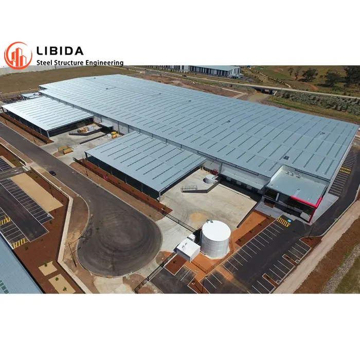 Estrutura de aço leve pré-fabricada para construção de fábrica de metal, armazém pré-fabricado para venda