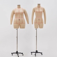 Mannequin de couture professionnel en fibre de verre, taille US, pour femme, sans tête, corps entier, pose debout, avec lignes de grille pour la confection de patrons de couture