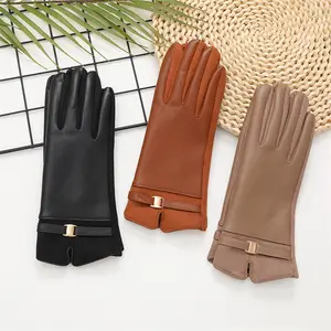 #G10001 OEM unisex Wholesale Fashion Veagn PU Genuine Leather gloves customized Gloves high end Gloves Multiple Color