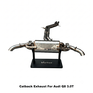 ระบบท่อไอเสียสแตนเลสแบบ Catback ยี่ห้อ Vortex Racing พร้อมวาล์ว สำหรับ Audi Q8 3.0T ปี 2019-2024 รุ่นปรับแต่งสำหรับสนามแข่ง - Product Image 1