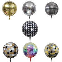 Ballons sphériques 4D de 32 pouces, grande taille, argentés, pour décoration de fête disco, bal de promo, fête années 70 et décorations de remise de diplôme