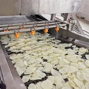 خط إنتاج البطاطس الصغيرة المجمدة وبطاطس مقلية آلة شبه آلية لصنع رقائق البطاطس للبيع