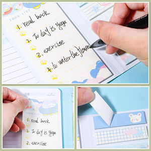 Mignon bloc-notes autocollant pour liste de choses à <span class=keywords><strong>faire</strong></span>, mémo amovible, papier de planification, fournitures de bureau et scolaires, cadeau pour étudiant - Product Image 5