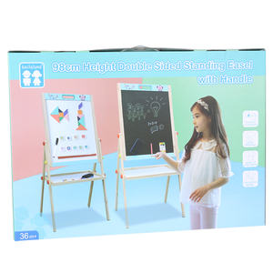 Çift taraflı ahşap manyetik çizim kurulu Blackboard oyuncaklar geometrik yazım ile çocuklar için eğitici oyuncaklar kutu ambalaj içinde - Product Image 5