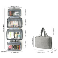 Sac de maquillage pliable résistant à l'eau, sac de toilette suspendu pour femmes, pour le maquillage