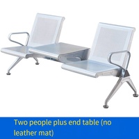 Usine directe hôpital public Rail-Way pieds réglables coussin de siège en cuir PU chaise d'attente d'aéroport en acier laminé à froid