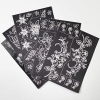 Pochoir de tatouage personnalisé en PVC/sérigraphie pour peinture corporelle DIY, tatouage temporaire pour les mains, les doigts, le visage, idéal pour les fêtes