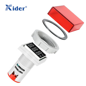 Amperímetro LED cuadrado de 22mm con luces indicadoras digitales duales, de 2, 1, 2, 2 - Product Image 5