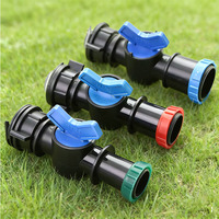 Vanne de dérivation d'irrigation avec bague de blocage pour tuyau plat agricole, ruban goutte-à-goutte, système de micro-pulvérisation, connecteur en plastique