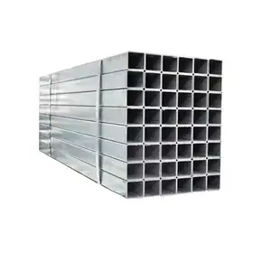 Fabricante de tubos de acero rectangulares galvanizados en caliente Tubo rectangular cuadrado 40x40 75x75 Peso de tubo rectangular Hueco cuadrado