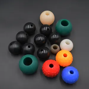 China Fabricante Bola De Borracha Sólida Com Buraco Personalizado Bola De Borracha De Silicone Bouncy Sólida Colorida Com Buraco