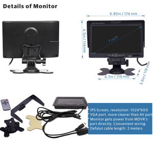 Kit DVR de camion de véhicule mobile ODM/OEM 4 canaux 1080P avec caméra de voiture étanche IR moniteur IPS 7 "pour flotte camion <span class=keywords><strong>Van</strong></span> Bus - Product Image 4