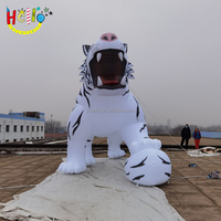 Modelo de animal grande gigante blanco realista volar Tigre inflable para escenario de concierto telón de fondo